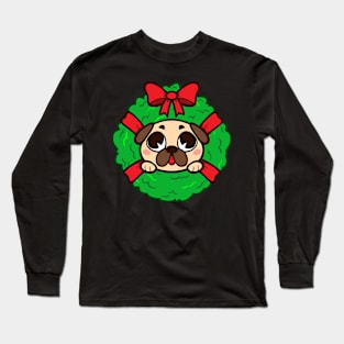 Pug Christmas Sweater Long Sleeve T-Shirt